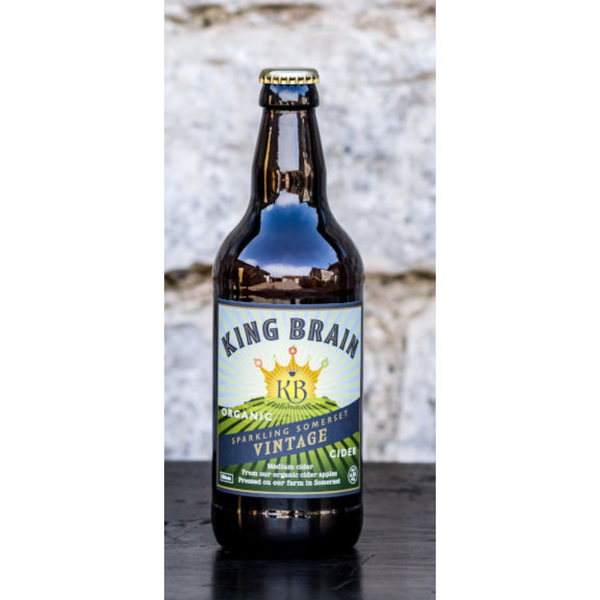 Cider Vintage King Brain Somerset Sparkling Organic The